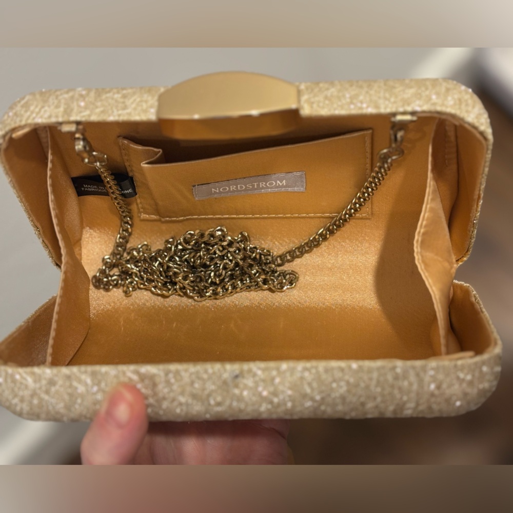 Nordstrom Gold Clutch - Picture 4 of 5